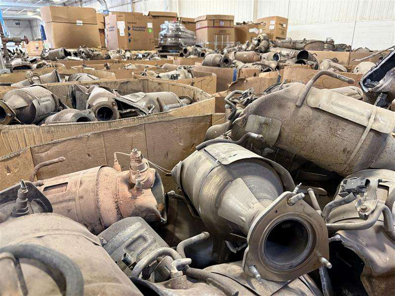 Boxed gaylords on warehouse floor