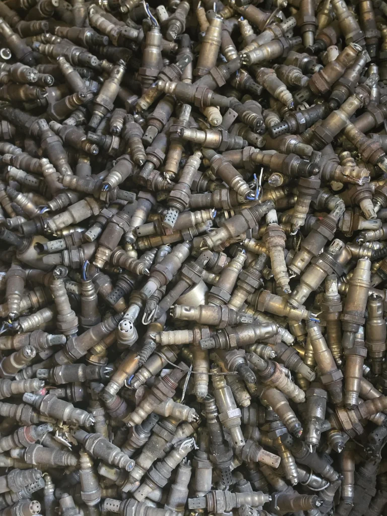 Pile of recovered oxygen sensors